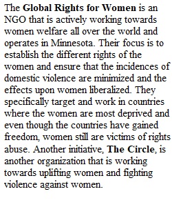 Chapter One - Global Violence Against Women